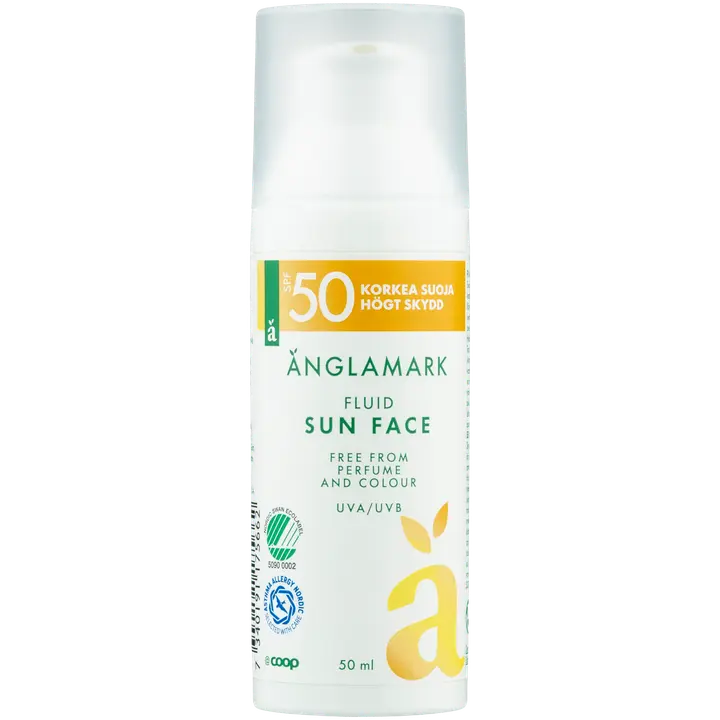 Änglamark Sun Fluid Face aurinkovoide kasvoille SPF50 50ml