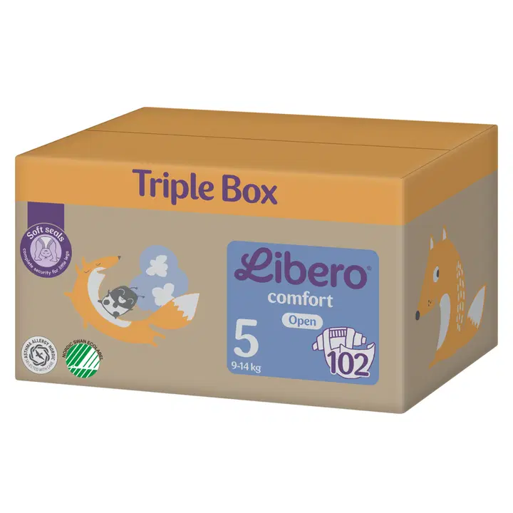 .Libero Comfort suurus 5 102tk, 9-14kg
