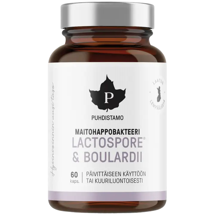 Puhdistamo LactoSpore® & Boulardii maitohappobakteeri 60 kaps