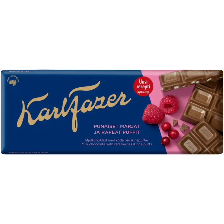 Karl Fazer punaiset marjat suklaalevy 180g