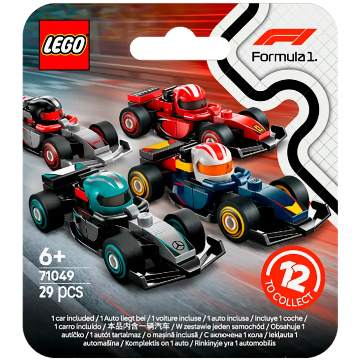 LEGO® Minifigures 71049 Keräiltävät F1®-kilpa-autot Ajoneuvosarja