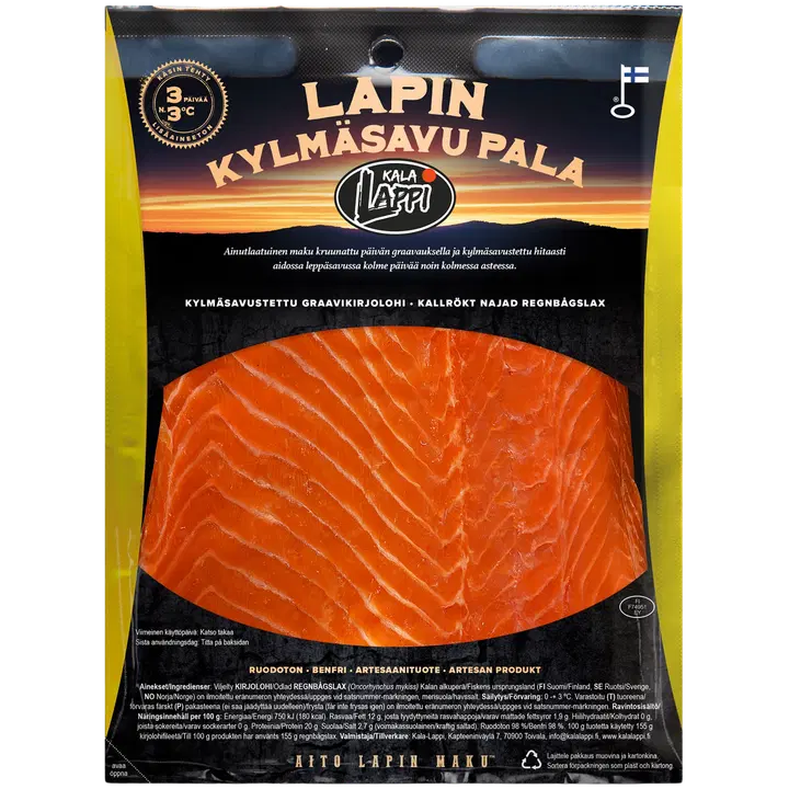 Kala-Lappi lapin kylmäsavu kirjolohipala n.220 g