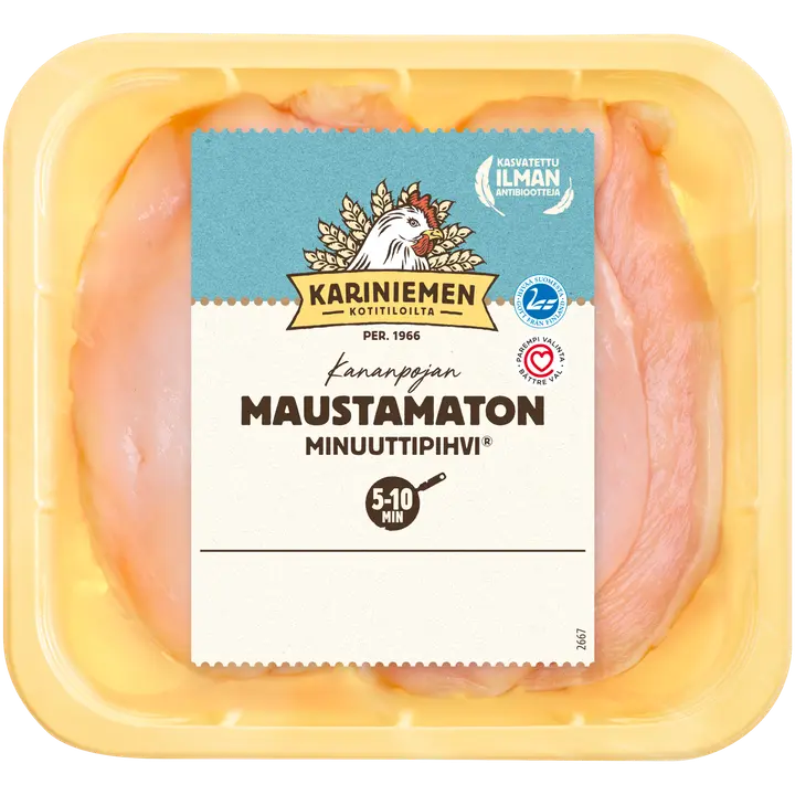 Kariniemen Kananpojan Minuuttipihvi maustamaton 290 g