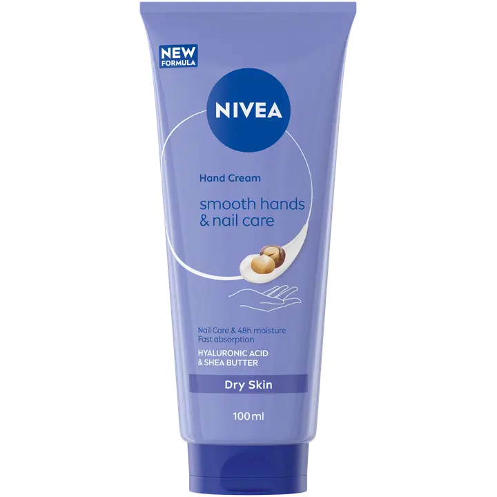 NIVEA 100ml Smooth Hands & Nail Care -käsivoide