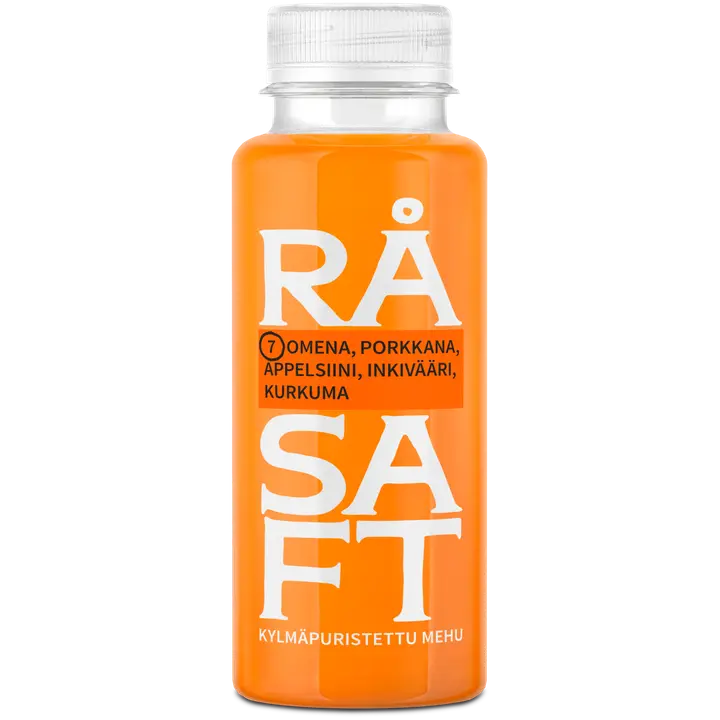 Råsaft Omena Porkkana Appelsiini Inkivääri Kurkuma 250 ml
