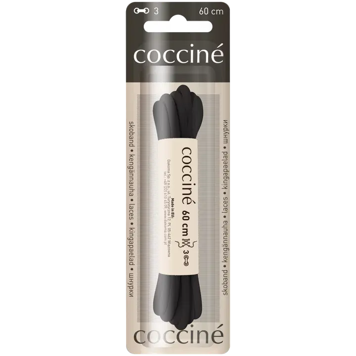 Coccine kengännauha 60 cm, musta