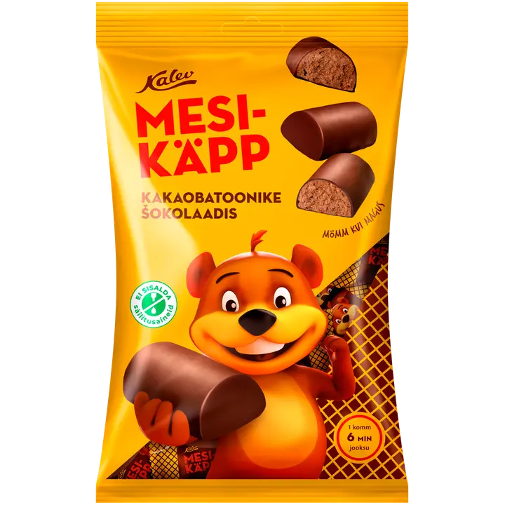 Kalev Mesikäpp šokolaadiglasuuris kakaobatoonike 200 g