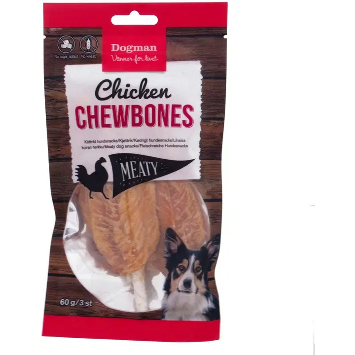 Dogman Meaty 60g 3kpl Chicken Chewbone koiraherkku