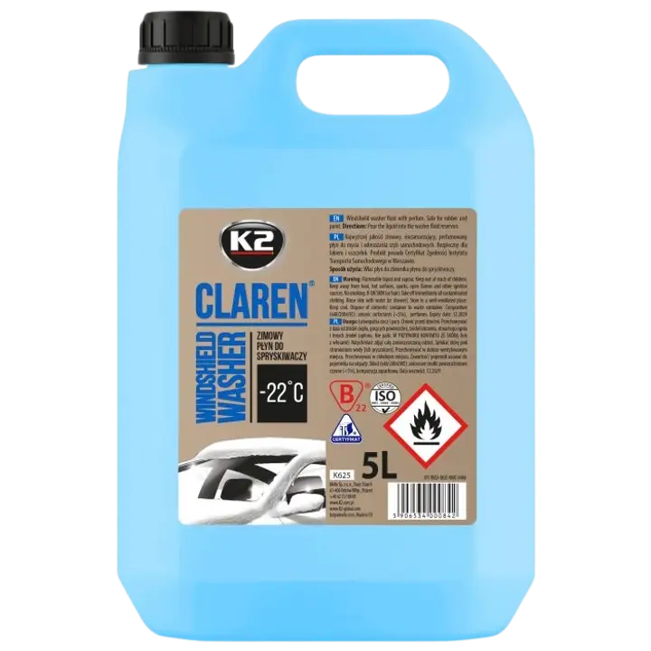 K2 Claren -22°C klaasipesu nanoosakestega 5l talv