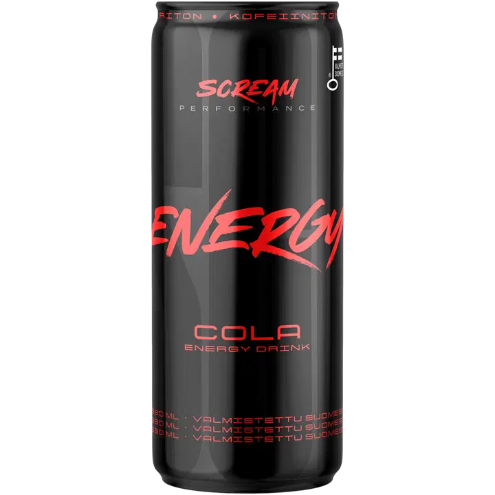 SportLife Foods SCREAM ENERGY 330ml Cola-energiajuoma hiilihapotettu energiajuoma