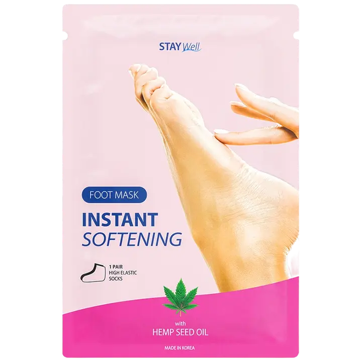 STAY Well Instant Softening Foot Mask HEMP SEED