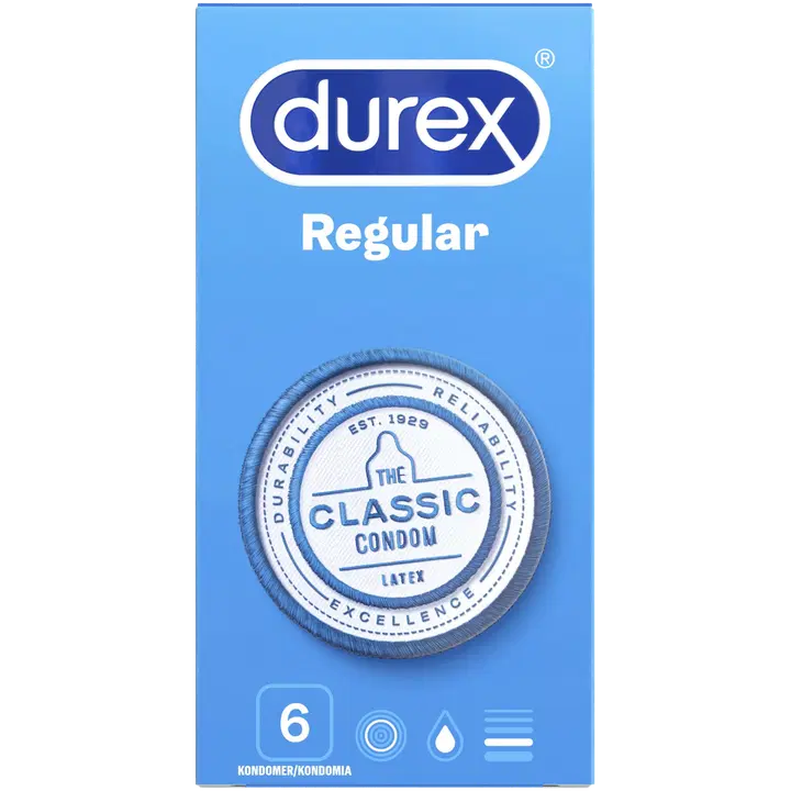 Durex 6 kpl Regular kondomi