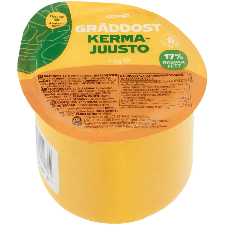 Coop kermajuusto 17% 1 kg