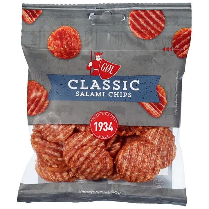 Gøl Salami chips Classic 80g