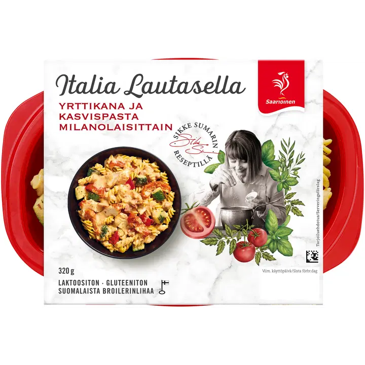 Saarioinen Yrttikana ja kasvispasta milanolaisittain 320g