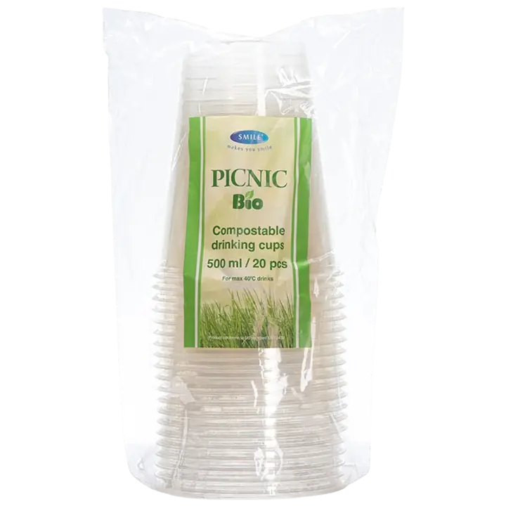 Smile Bio Muovilasi 500ml, 20 kpl