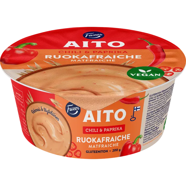 Fazer Aito Ruokafraiche Chili&Paprika 200g, gluteeniton kauravalmiste ruoanlaittoon