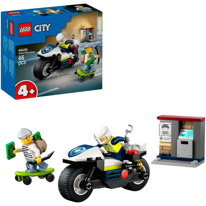 LEGO® City Police 60455 Takaa-ajo poliisimoottoripyörällä