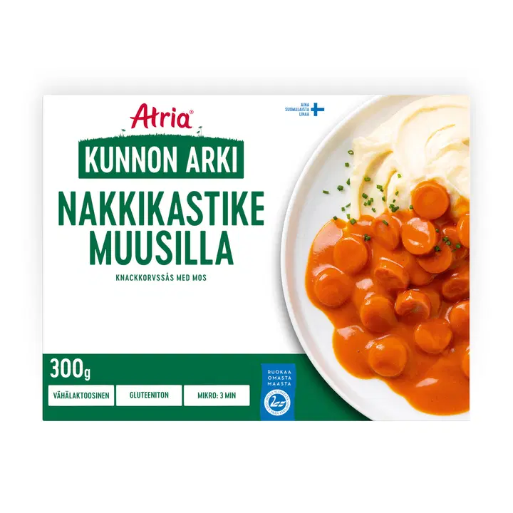 Atria Kunnon Arki Knackkorvssås med Mos 300g