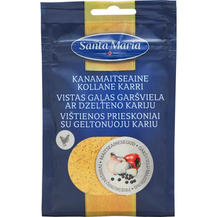 Santa Maria  kanamaitseaine kollane karri 24 g