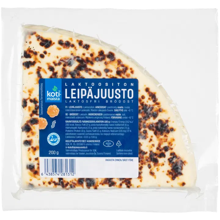 Kotimaista leipäjuusto laktoositon 200g
