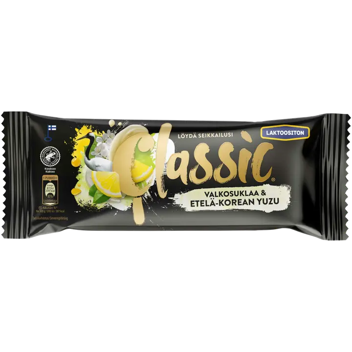 Classic Laktoosivaba Valge Šokolaadi Ja Lõuna-Korea Yuzuga Pulgajäätis, 68 G / 90 Ml