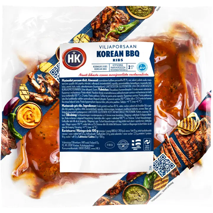 HK Viljaporsaan ribs Korean BBQ n.600g