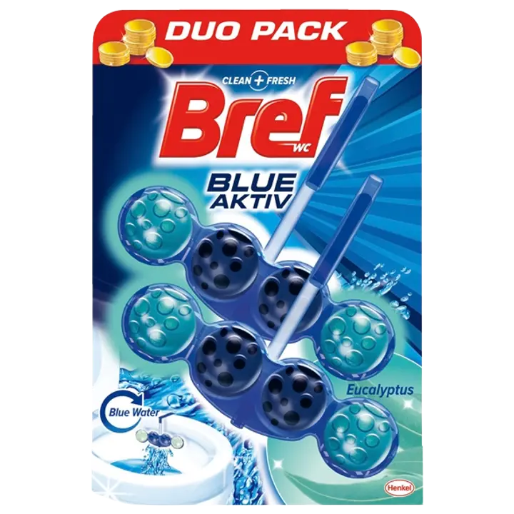 Bref Blue Aktiv Eucalyptus WC-värskendaja Duo-Pack 2x50g