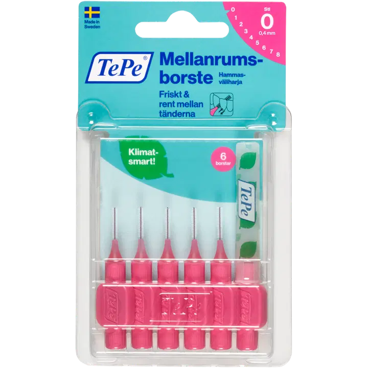 TePe Hammasväliharja 0,4mm Pinkki 6 kpl