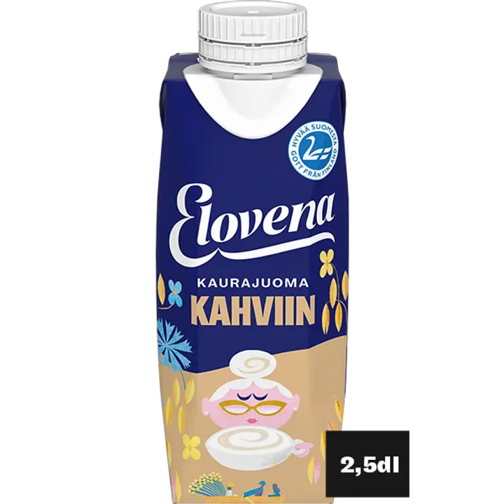 Elovena 2,5dl kaurajuoma kahviin