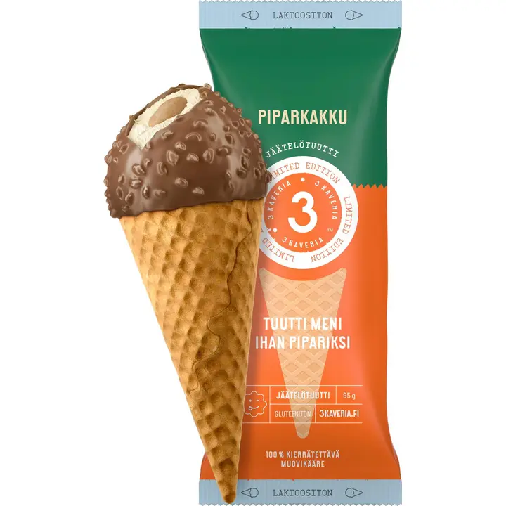 3 Kaverin Jäätis Piparkoogi 95 G/150 Ml