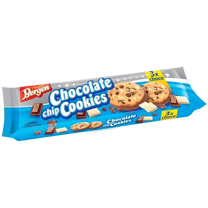 Bergen Chocolate chip cookies 150g triplasuklaakeksi