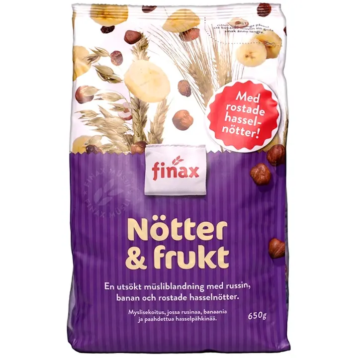 Finax Mysli Pähkinä & Hedelmä 650g