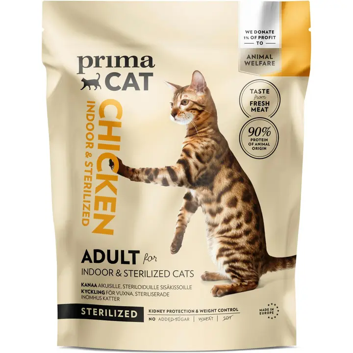 PrimaCat täissööt steriliseeritud toakassidele kanalihaga, 400 g