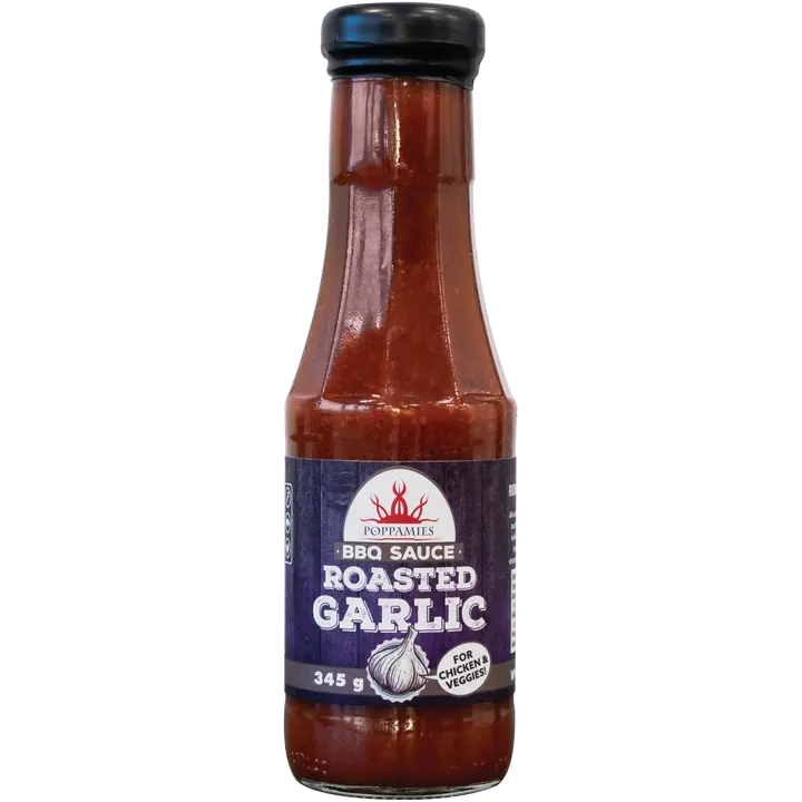 Poppamies BBQ Sauce Roasted Garlic grillikastike 345g