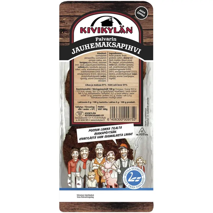 Kivikylän Palvarin Jauhemaksapihvi 380g
