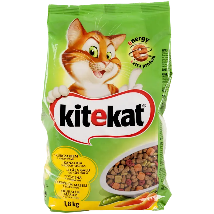 KITEKAT kuivtoit kanaliha ja köögiviljadega 1,8 kg