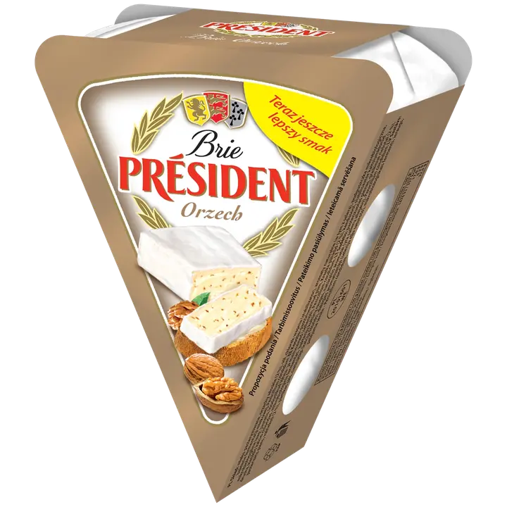 President Brie valgehallitusjuust pähklitega, 125 g
