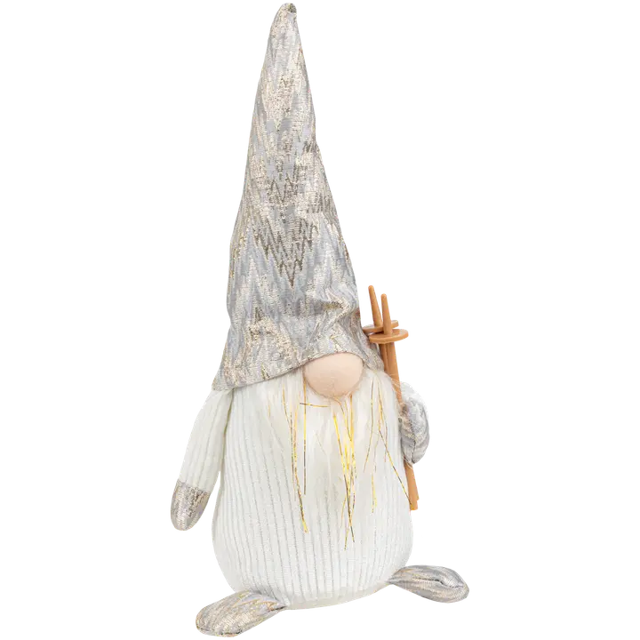 Päkapikk suuskadel hall28 cm