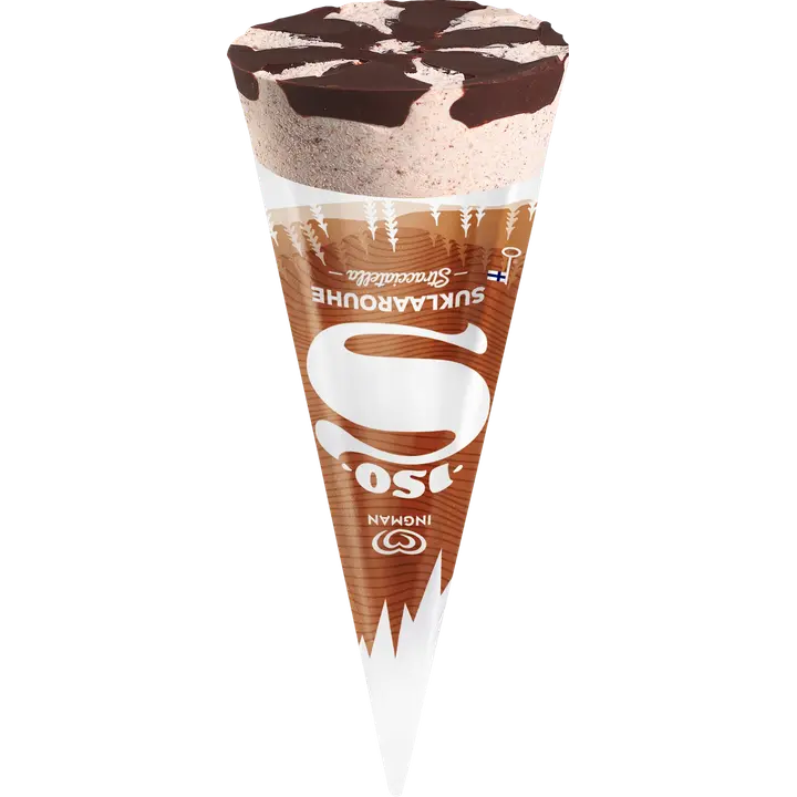 Ingman  Iso Suklaarouhe laktoositon jäätelötuutti   260 ML