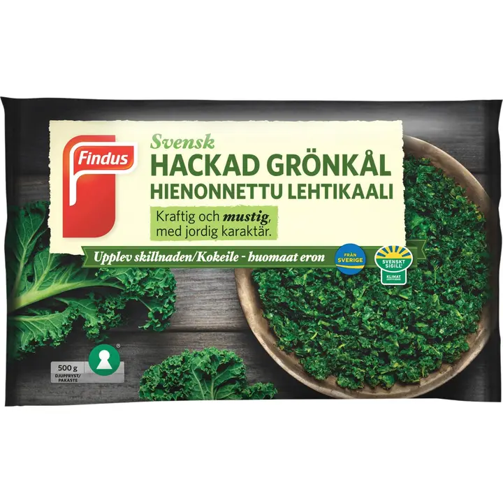 Findus Hienonnettu Lehtikaali 500g, pakaste