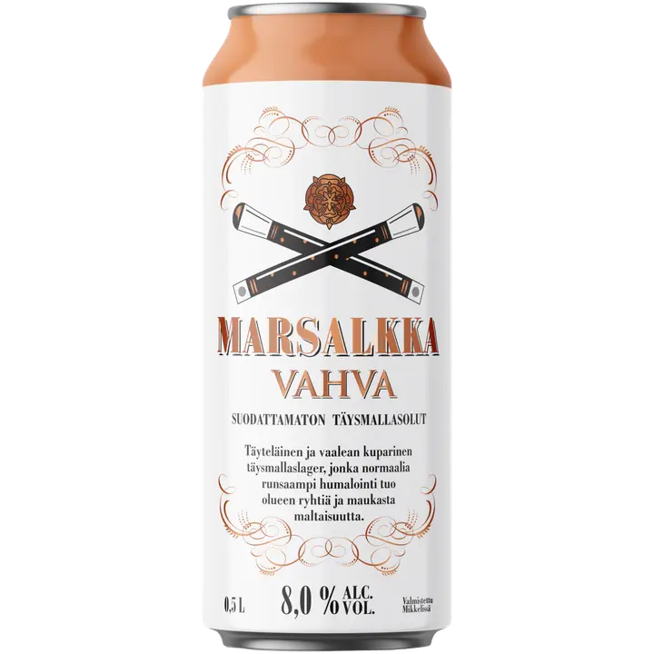 Marsalkka Vahva Lager 8,0% olut 0,5l tölkki