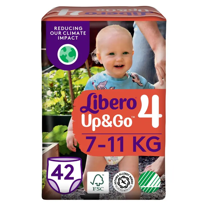 LIBERO Up&Go housuvaippa koko 4, 42kpl, 7-11 kg