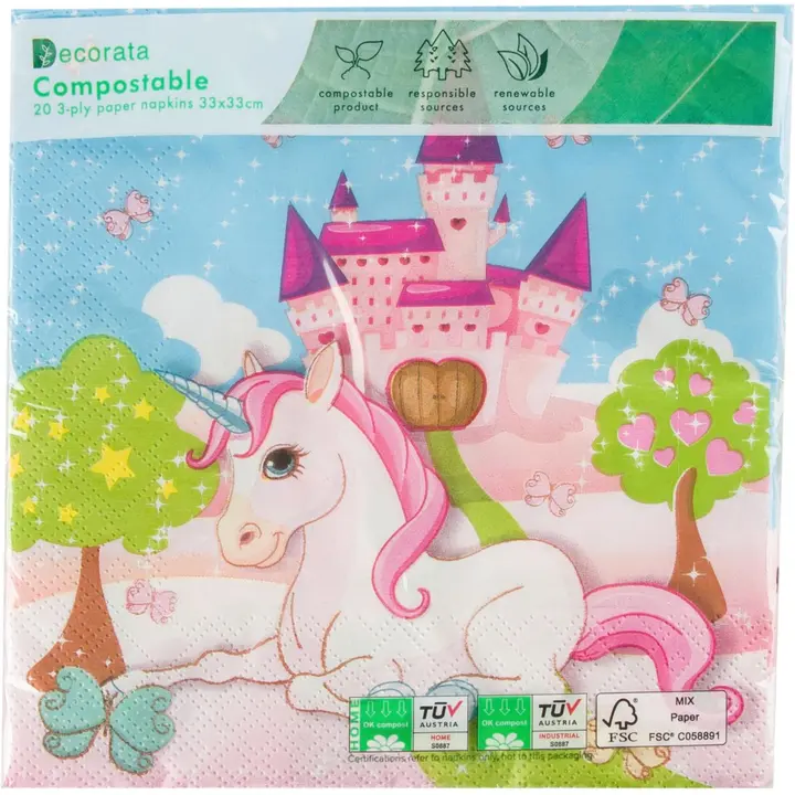 Salvrätikud Unicorn 33cm, 20tk