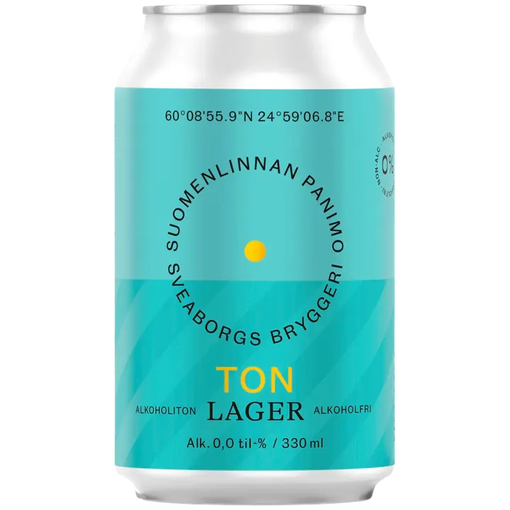 Suomenlinnan Panimo Alkoholiton Ton Lager 0,5% tölkki olut 33cl
