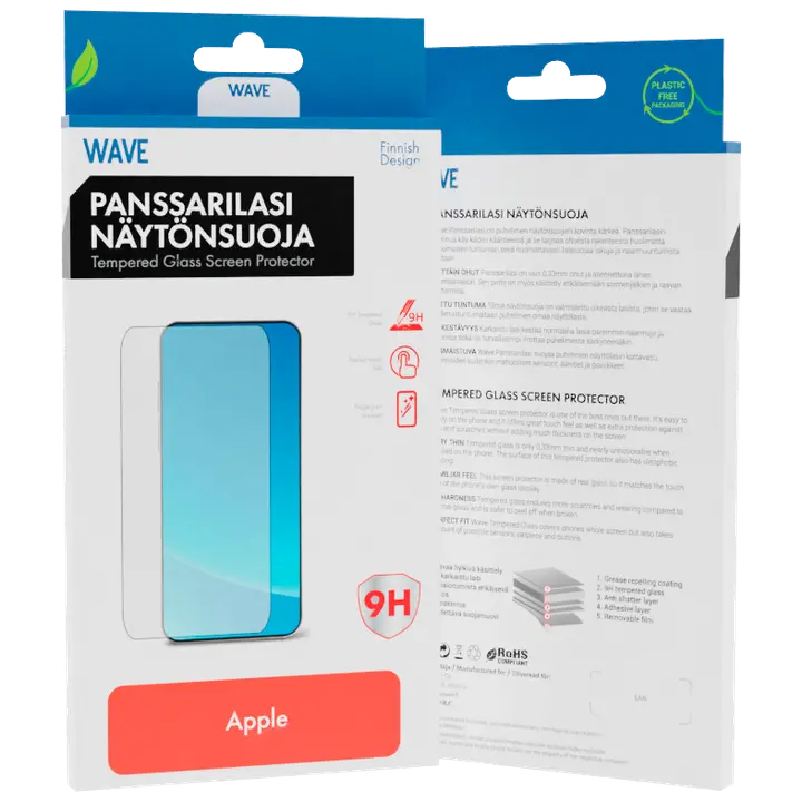 Kaitseklaas iPhone 16 must ääris