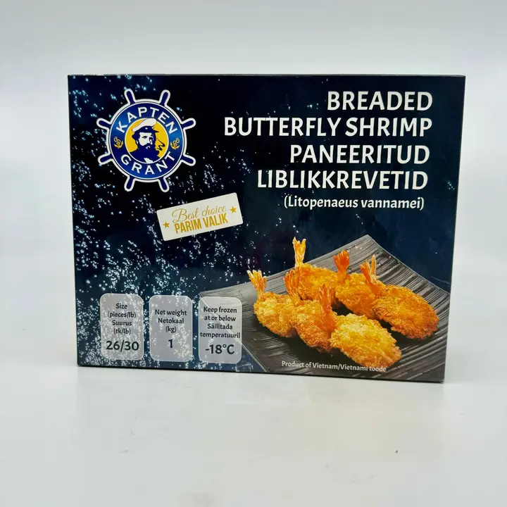 Kapten Grant Paneeritud Liblikkrevetid 26/30 1 kg