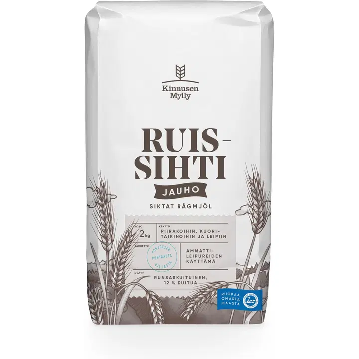 Kinnusen Mylly ruissihtijauho 2kg