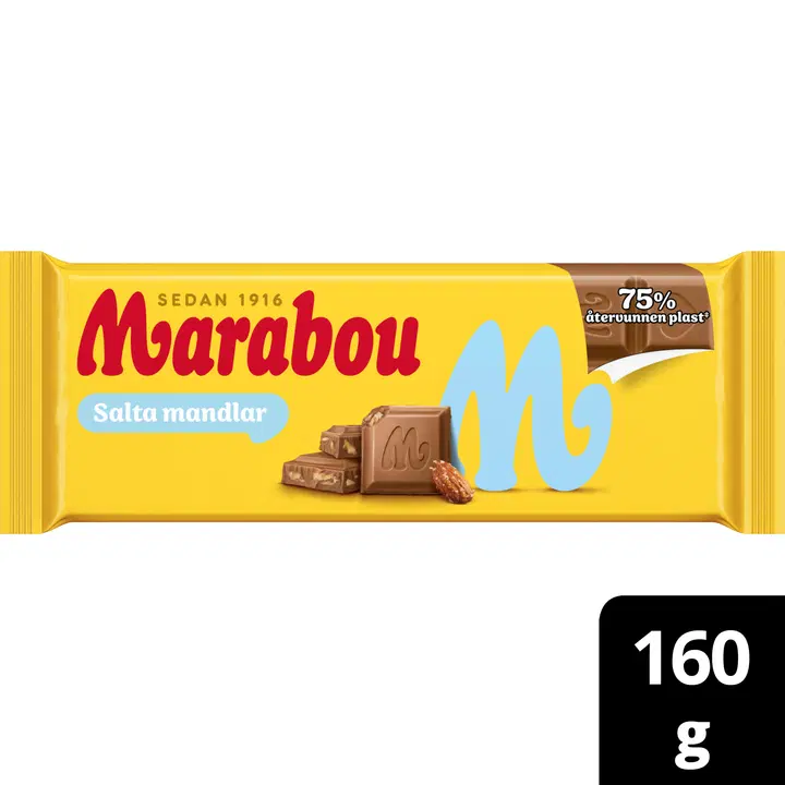 Marabou Salta Mandlar suklaalevy 160g
