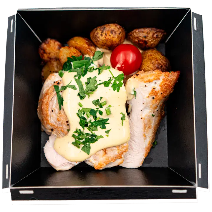 Bearnaise broileria ja grilliperunoita